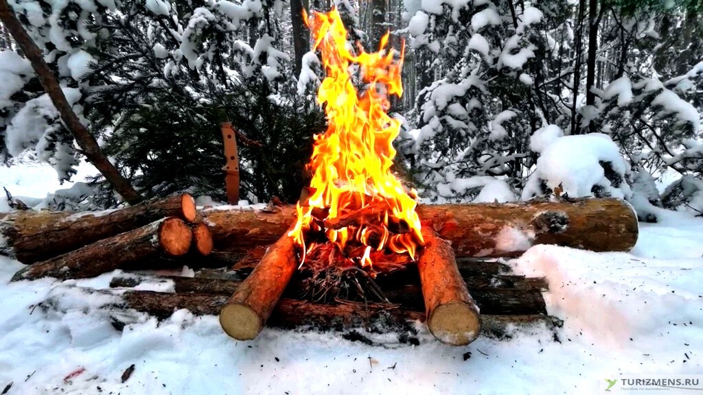 Как развести костер зимой: выбор места, способы розжига без спичек