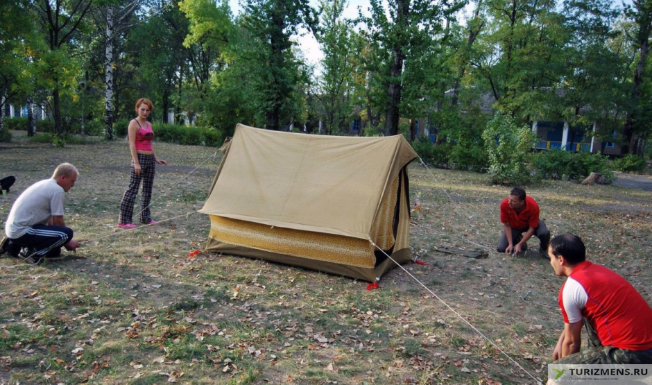 Как поставить палатку