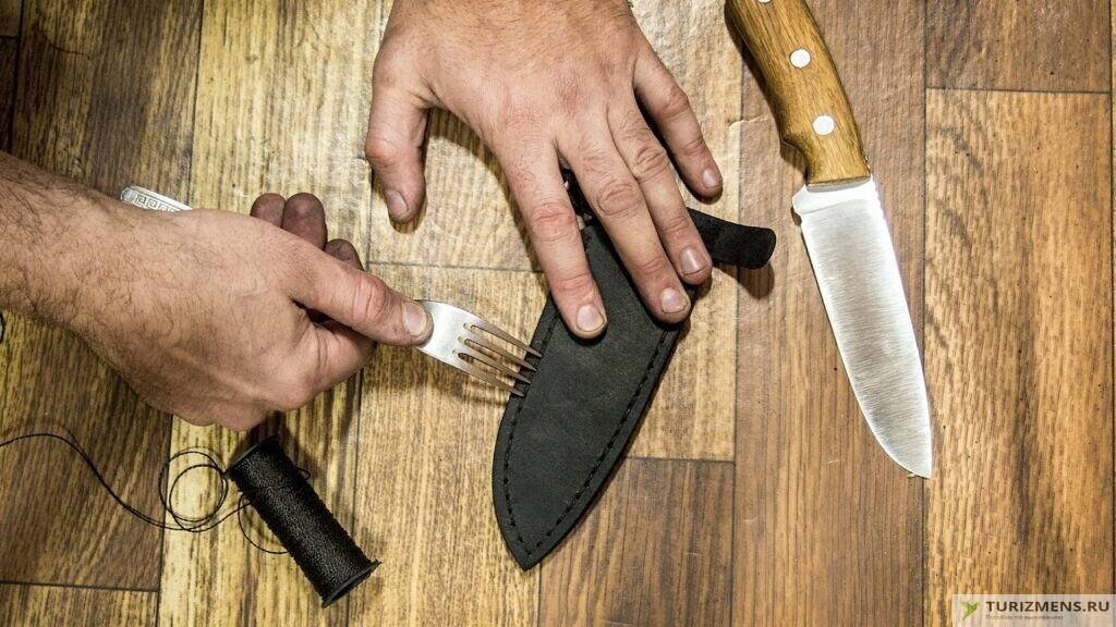Изготовление ножен из кожи