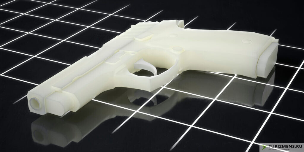 Пистолет, напечатанный а 3д принтере